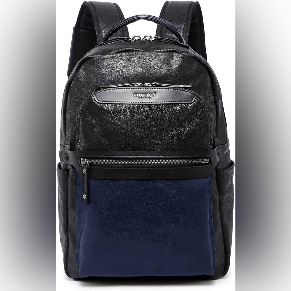 OLD TREND Genuine Leather Sotis Backpack (Navy/Black)